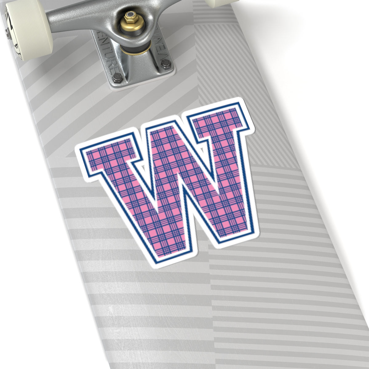 Preppy Letter W Kiss Cut Sticker