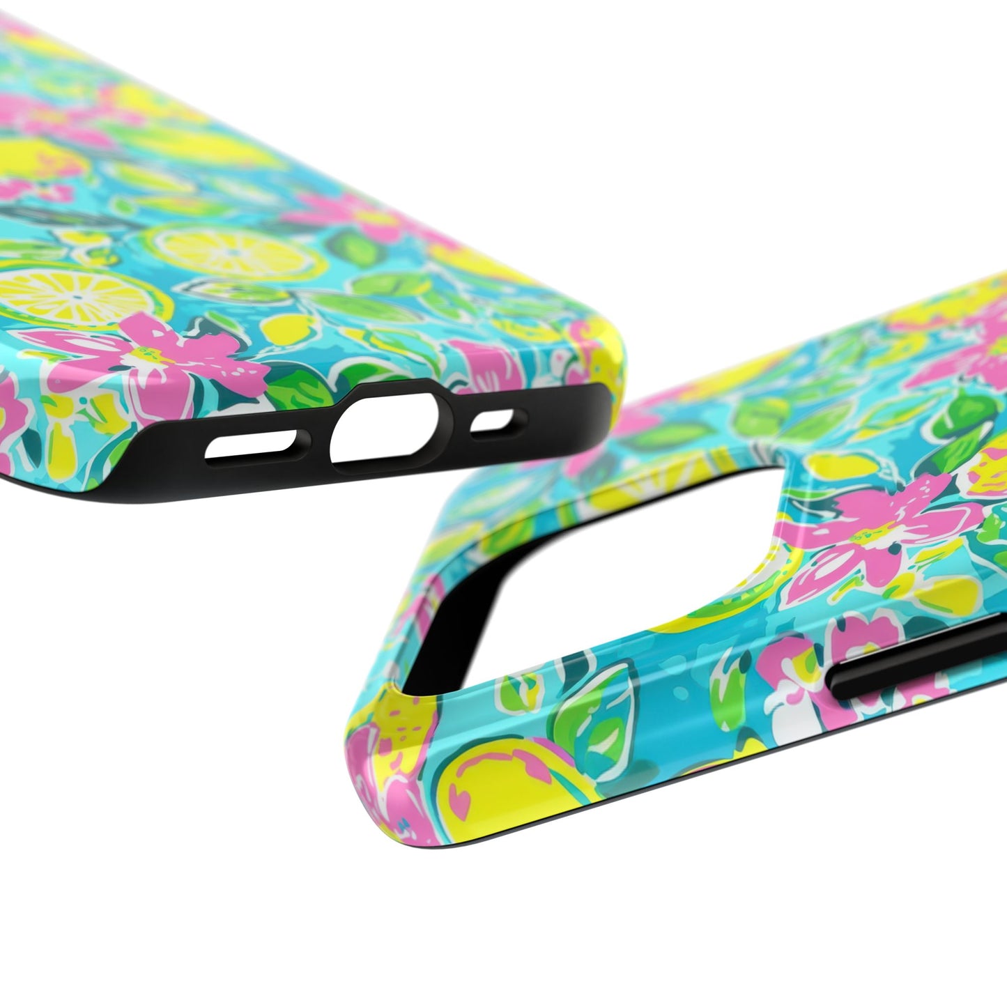 Lemon Floral Tough Phone Case