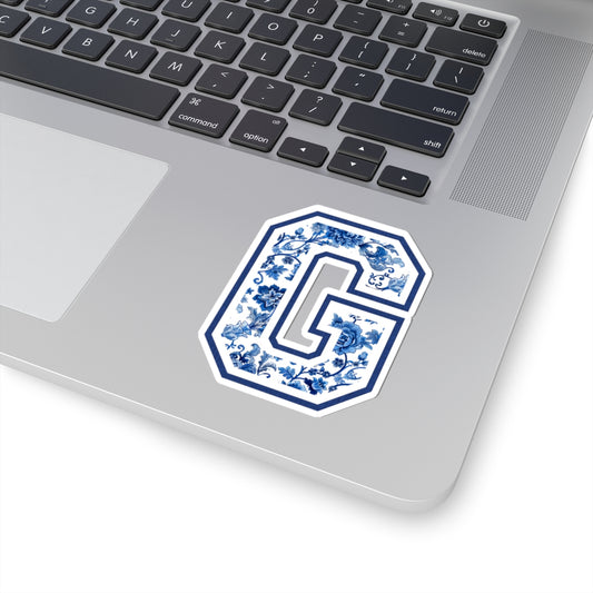 Chinoiserie Letter G Kiss Cut Sticker