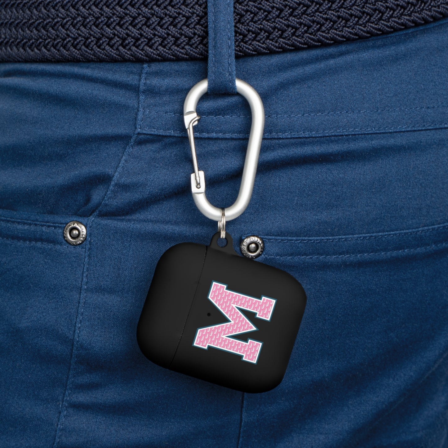 Preppy Letter M AirPods Case Cover