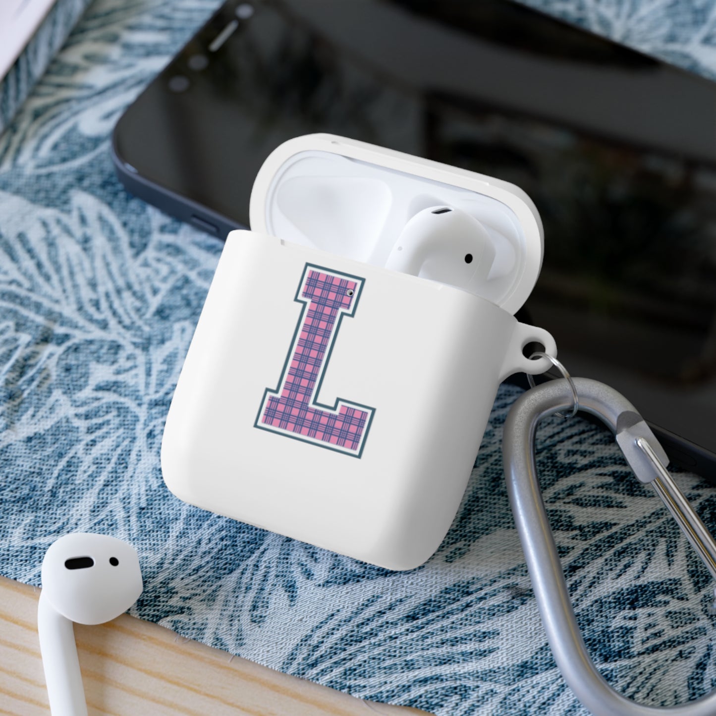 Preppy Letter L AirPods Case Cover