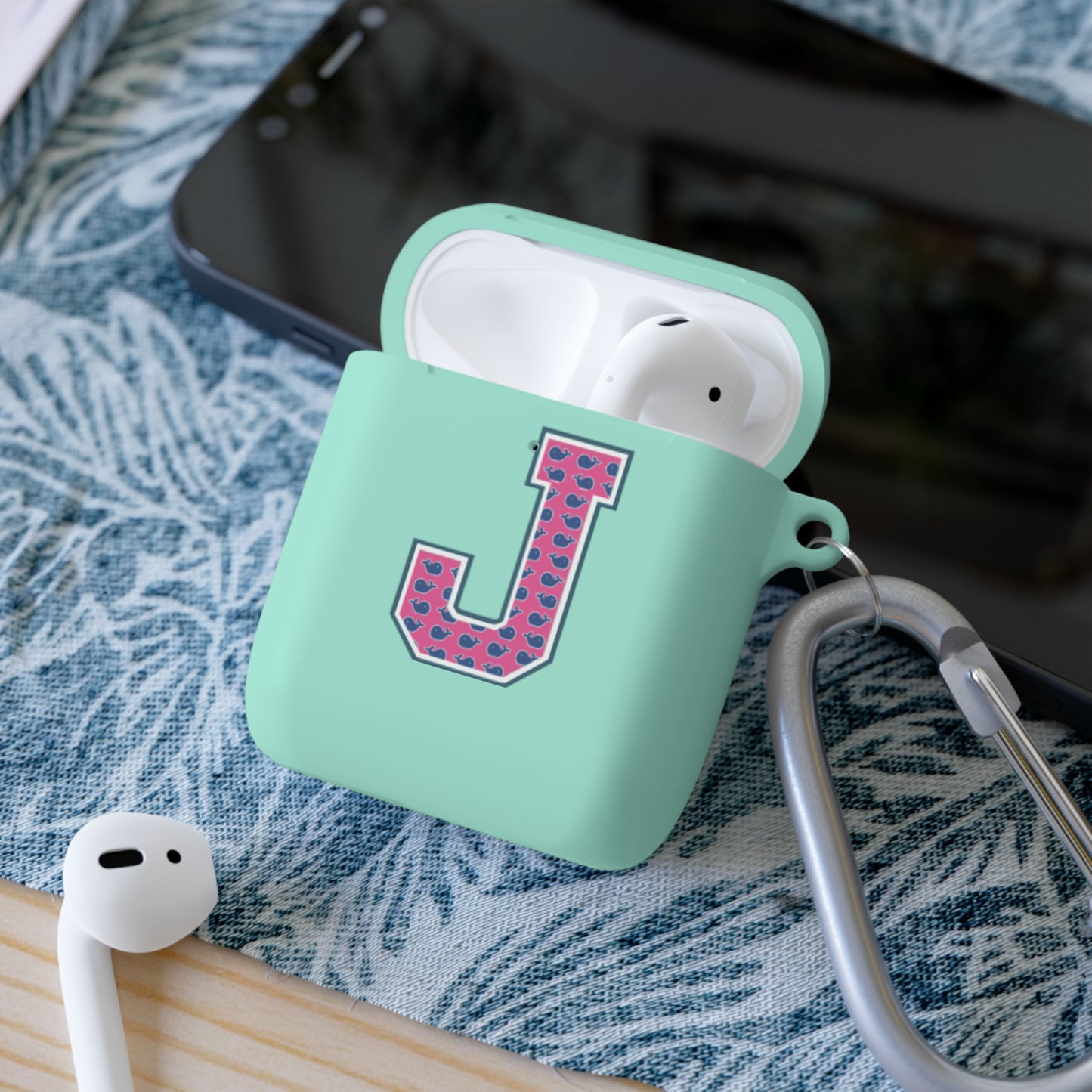 Preppy Letter J AirPods Case Cover