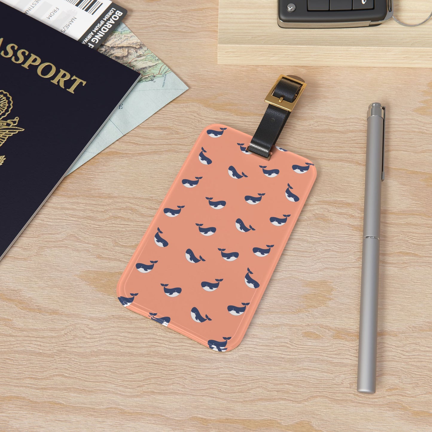 Whimsical Whales Luggage Tag