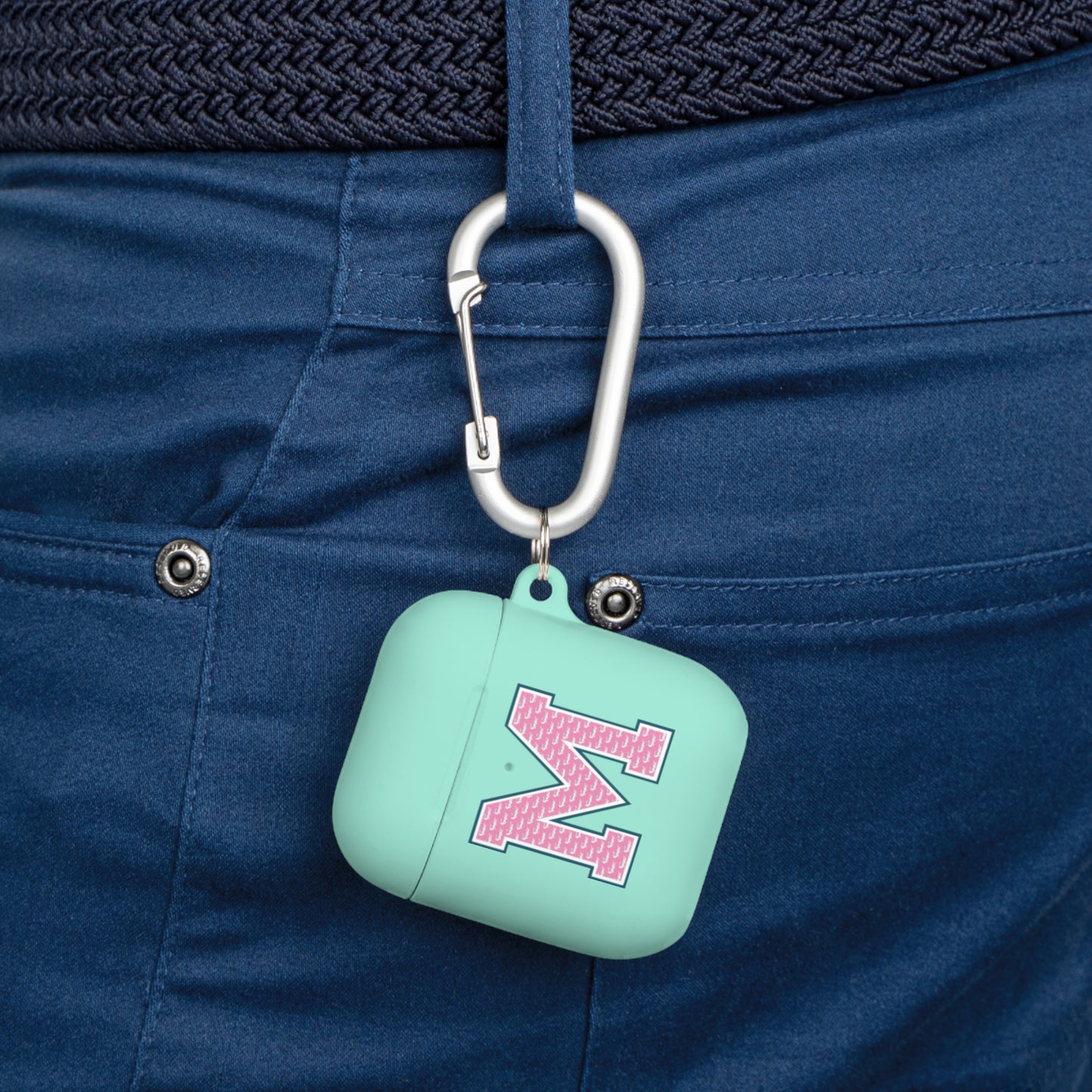 Preppy Letter M AirPods Case Cover