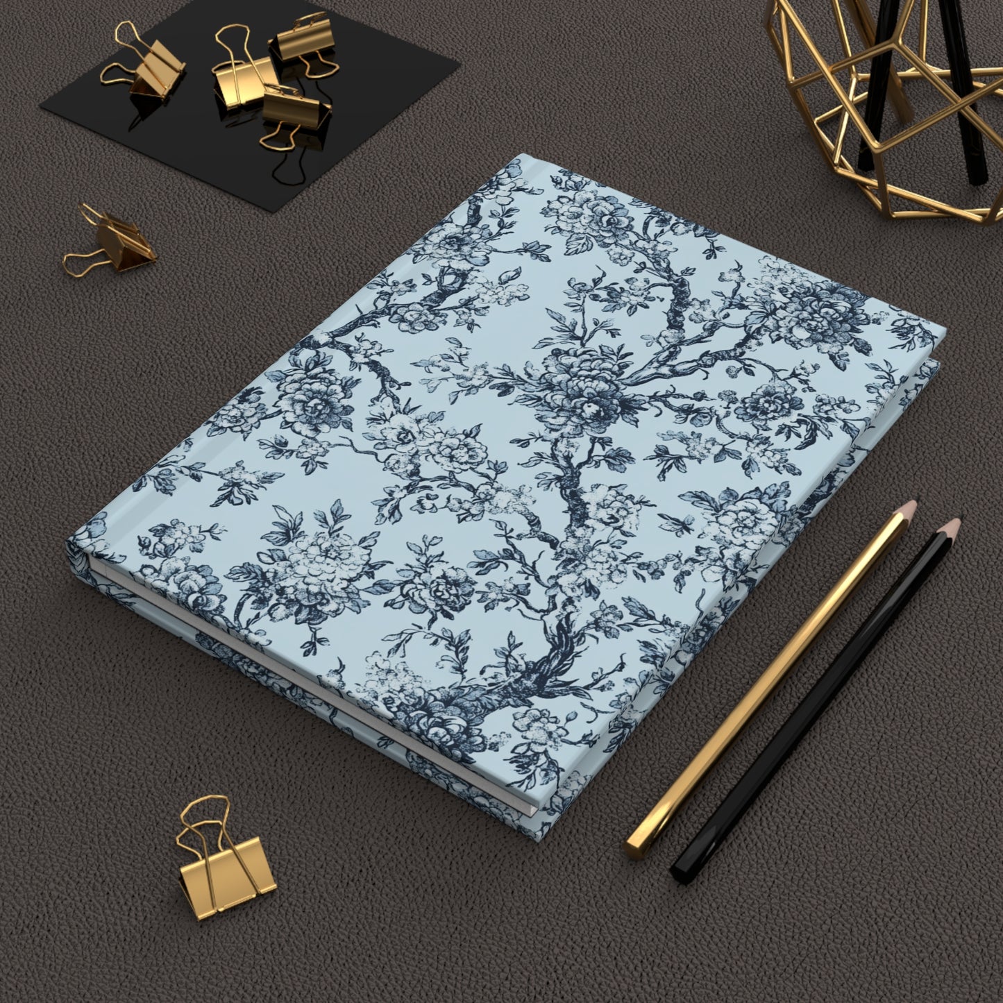 Blue Toile Hardcover Journal