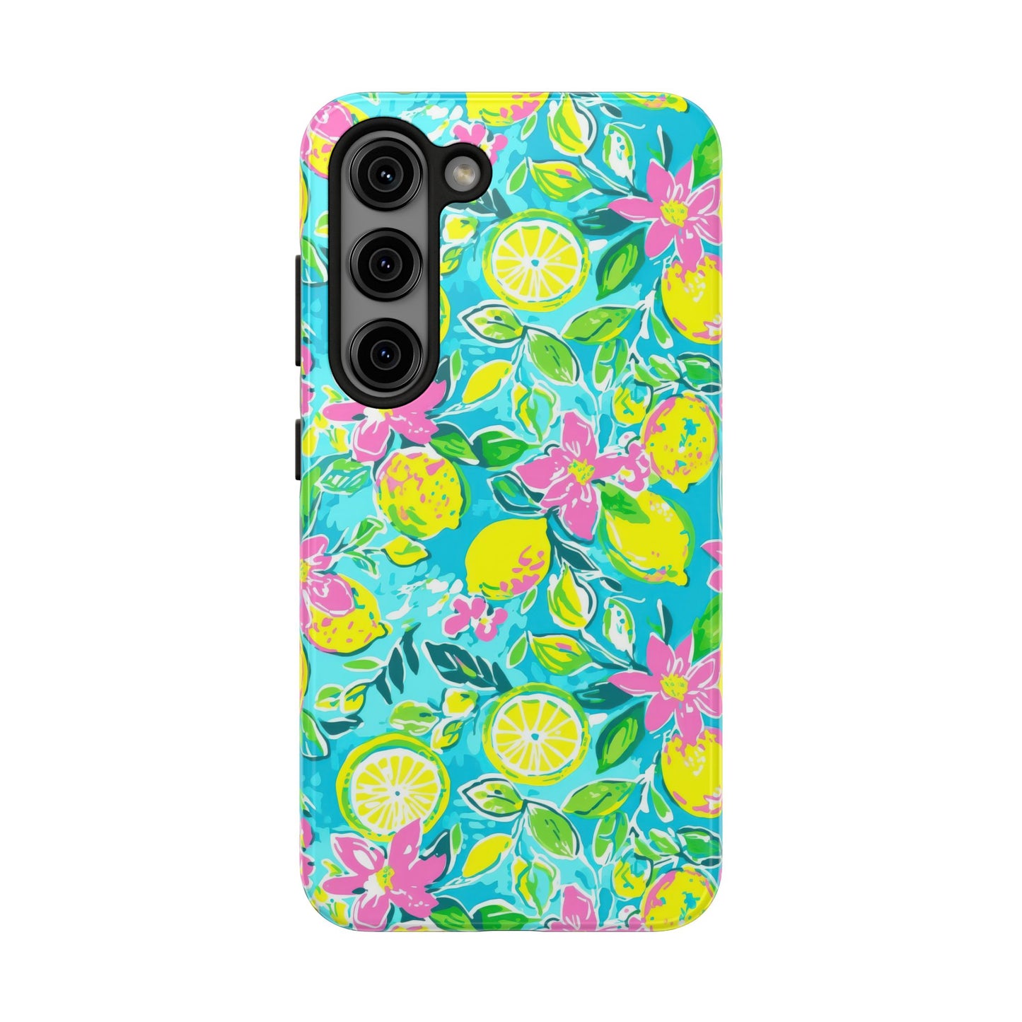 Lemon Floral Tough Phone Case