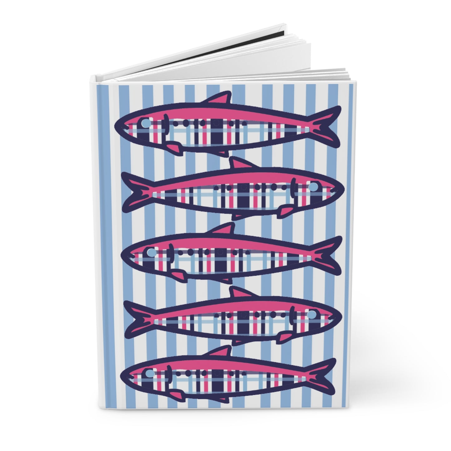 Plaid Sardines Hardcover Journal