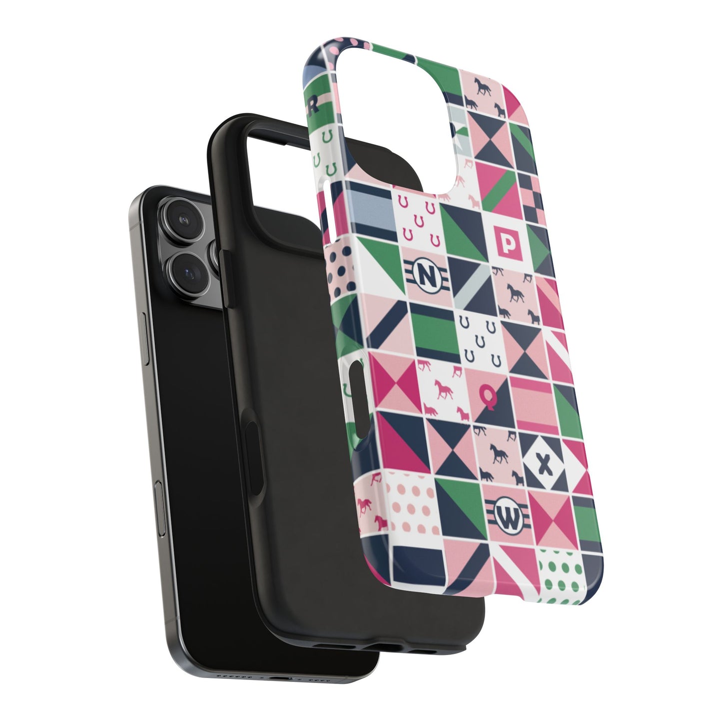 Equestrian Patchwork Tough Phone Case