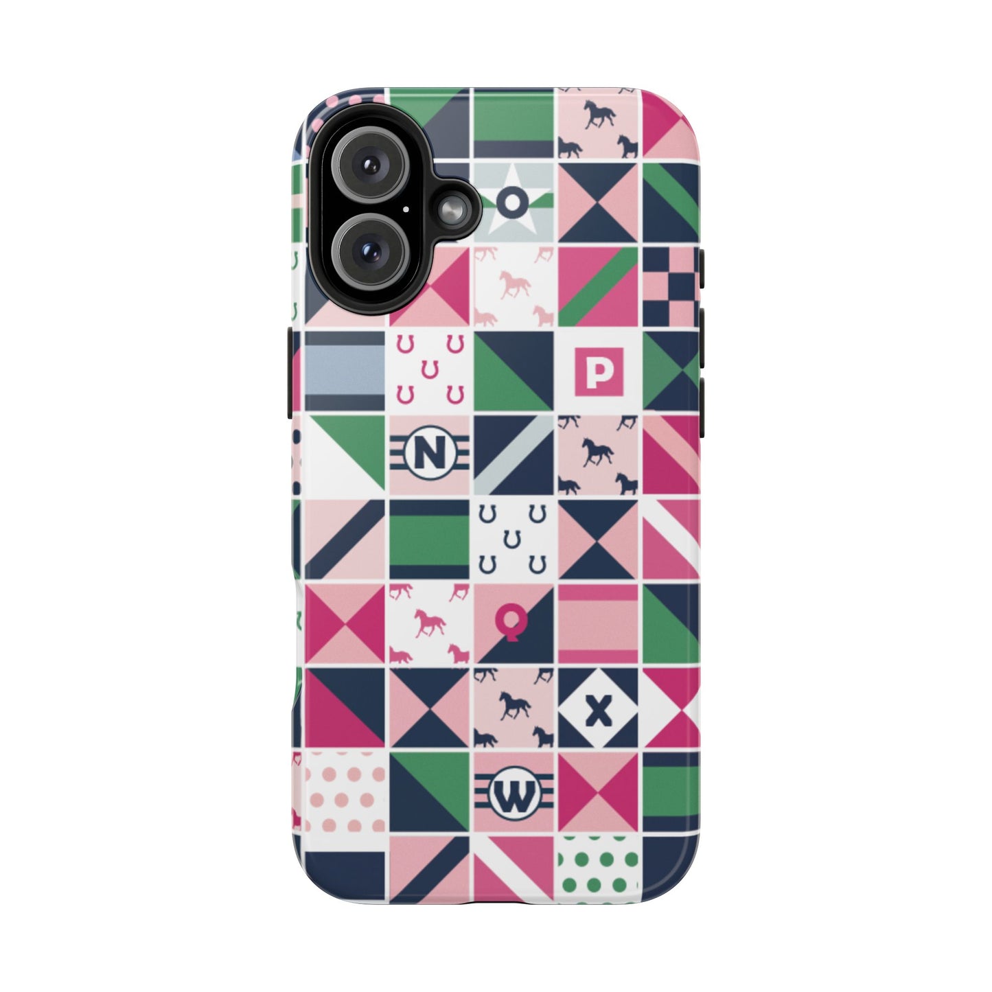 Equestrian Patchwork Tough Phone Case