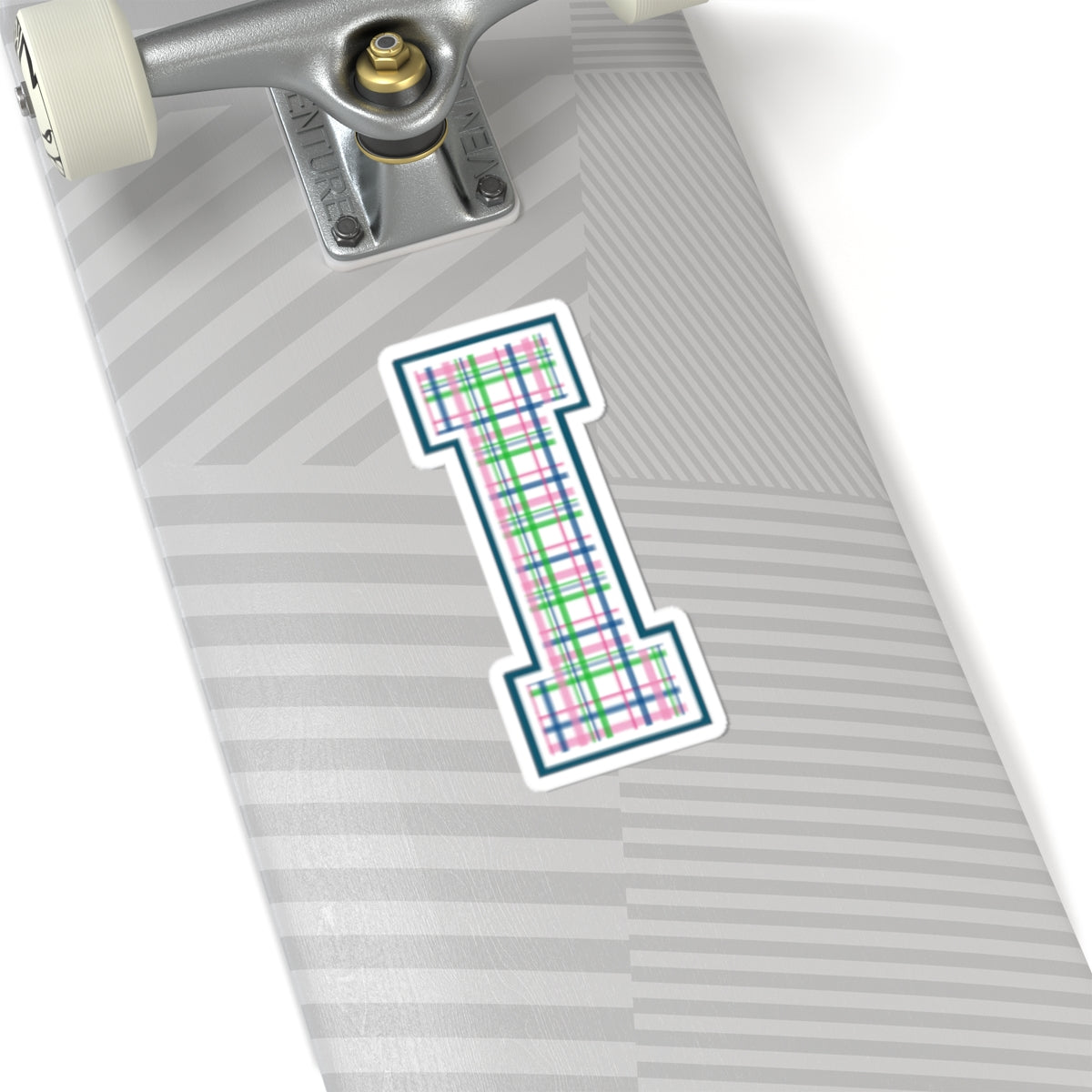 Preppy Letter I Kiss Cut Sticker