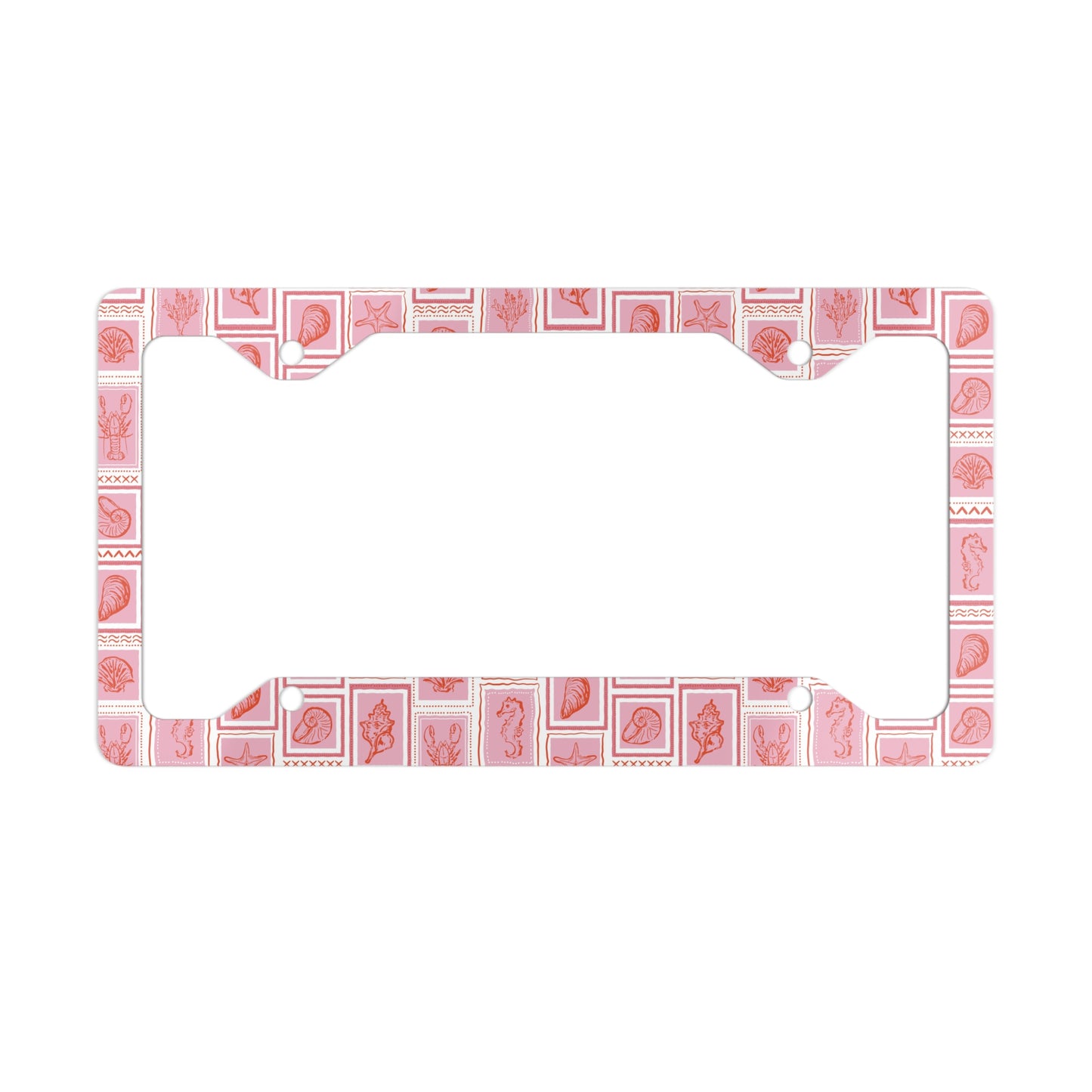 Marine Life Metal License Plate Frame
