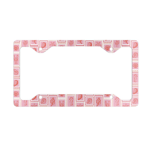 Marine Life Metal License Plate Frame