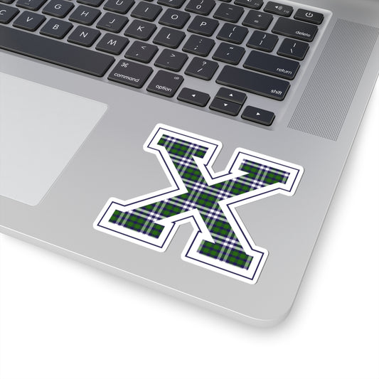 Equestrian Letter X Kiss Cut Sticker