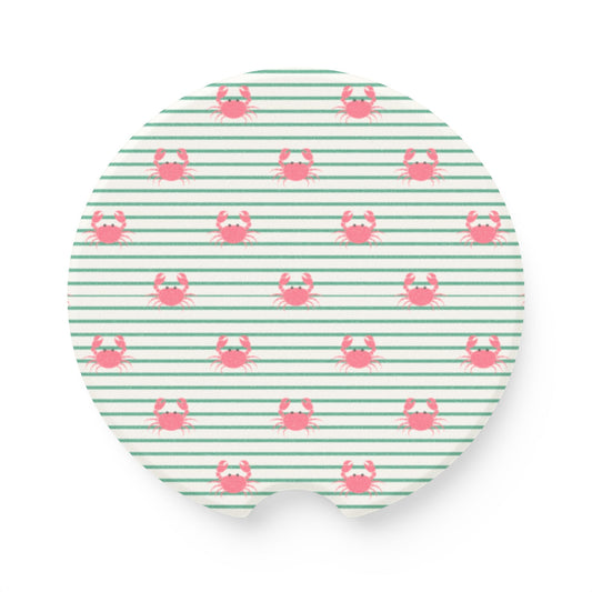 Cute Crabs Soapstone Car Coaster