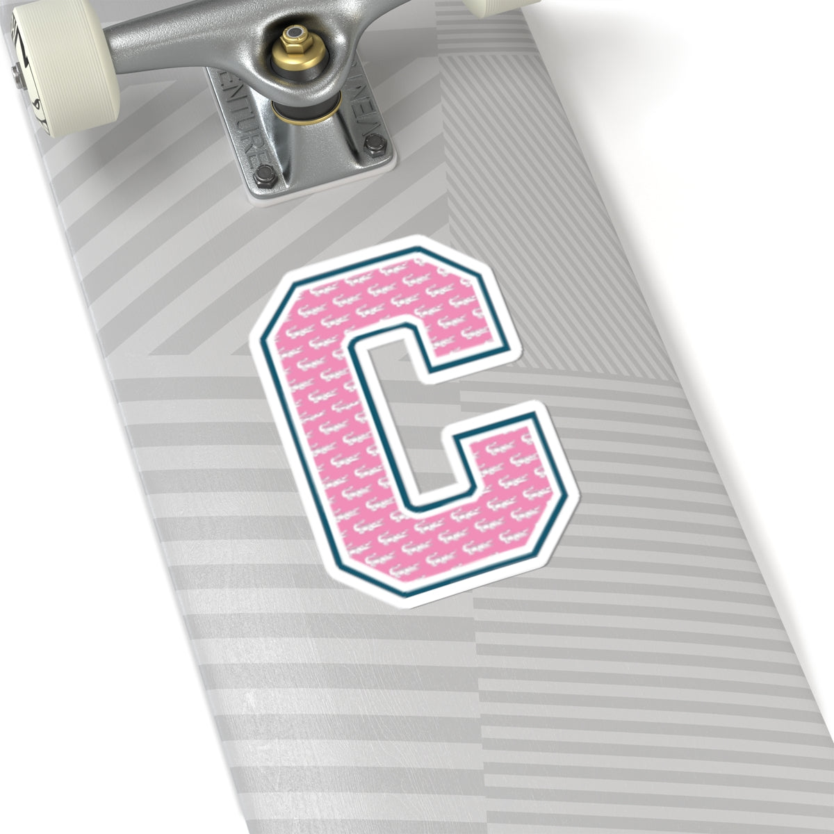 Preppy Letter C Kiss Cut Sticker