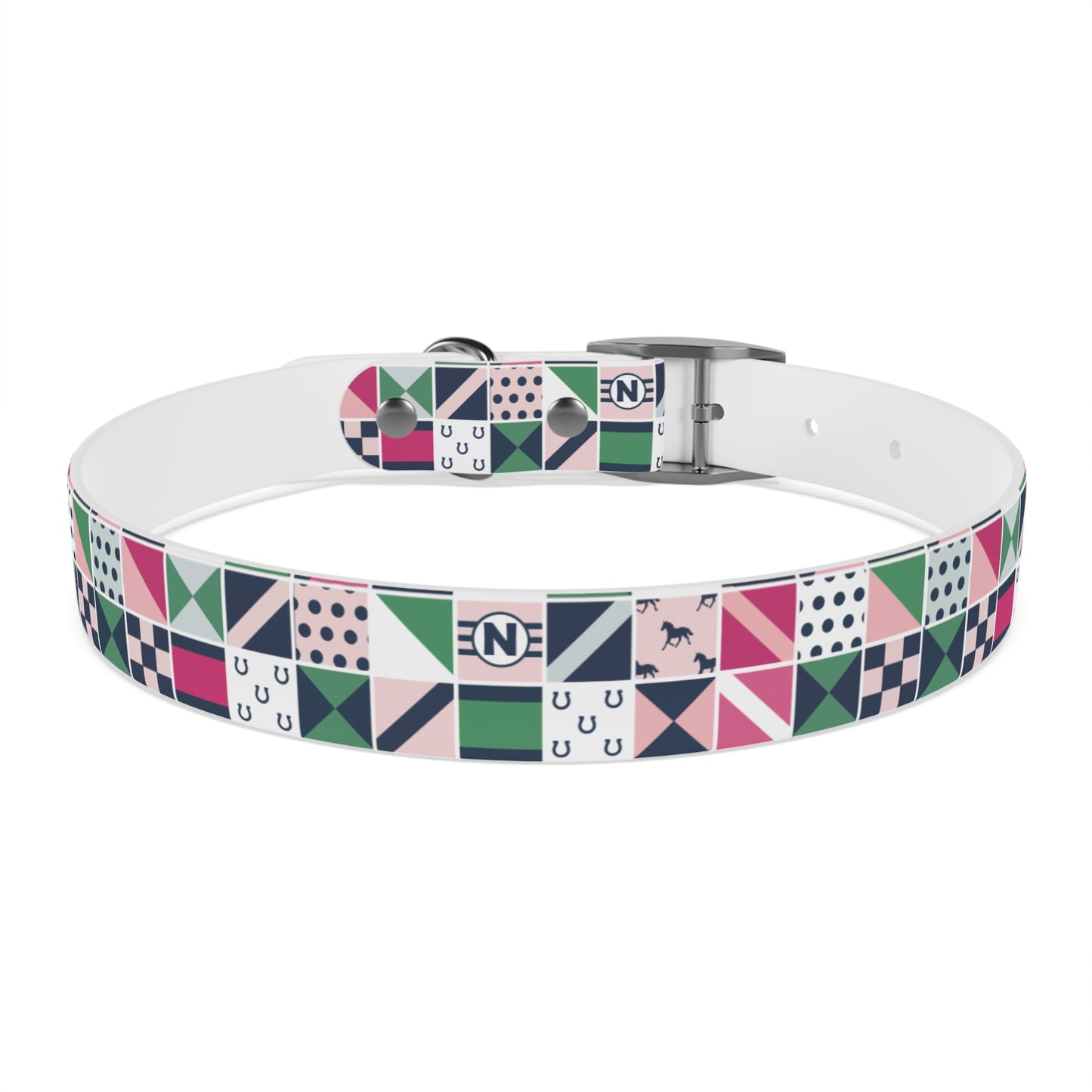 Equestrian Patchwork Dog Collar