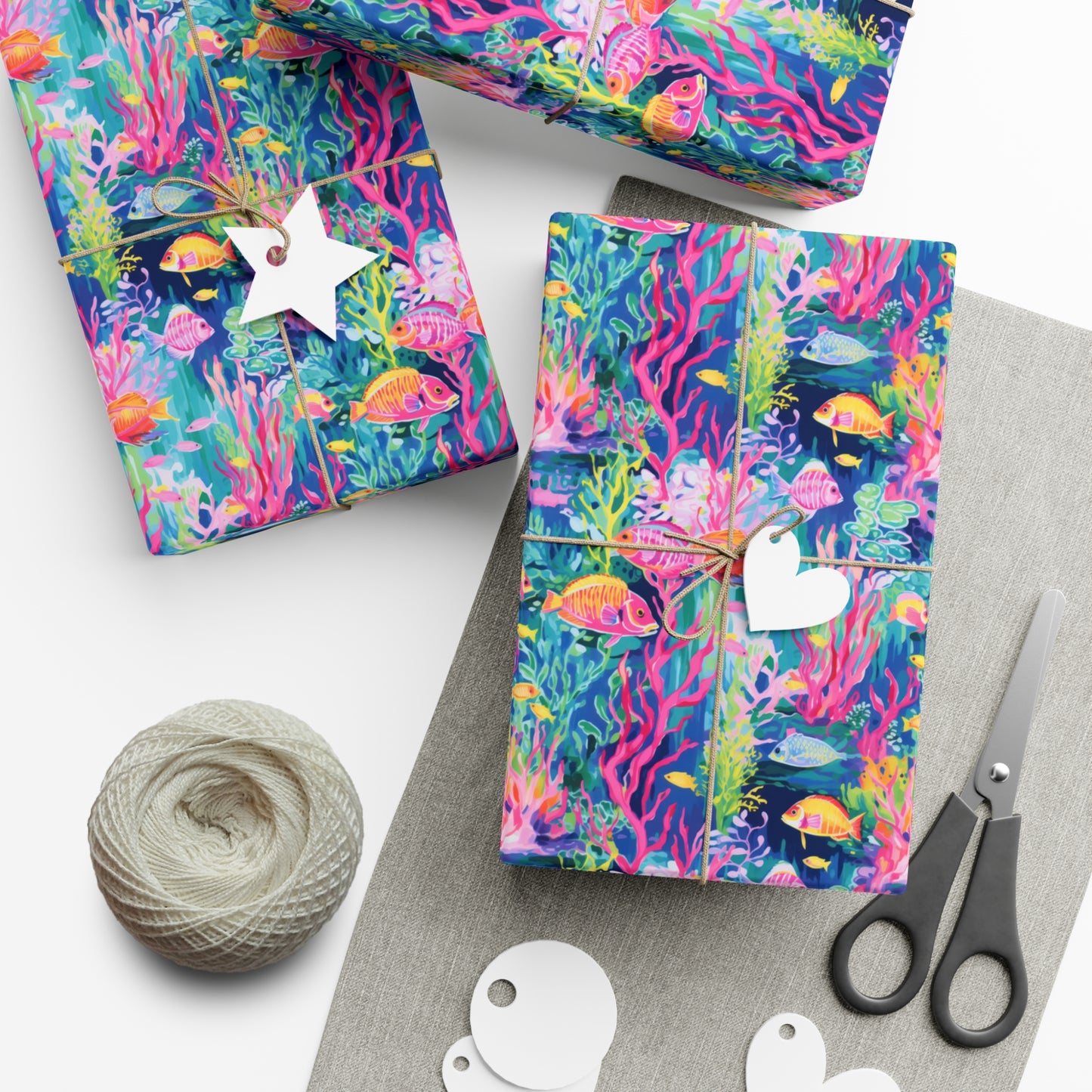 Watercolor Fish Pattern Gift Wrap