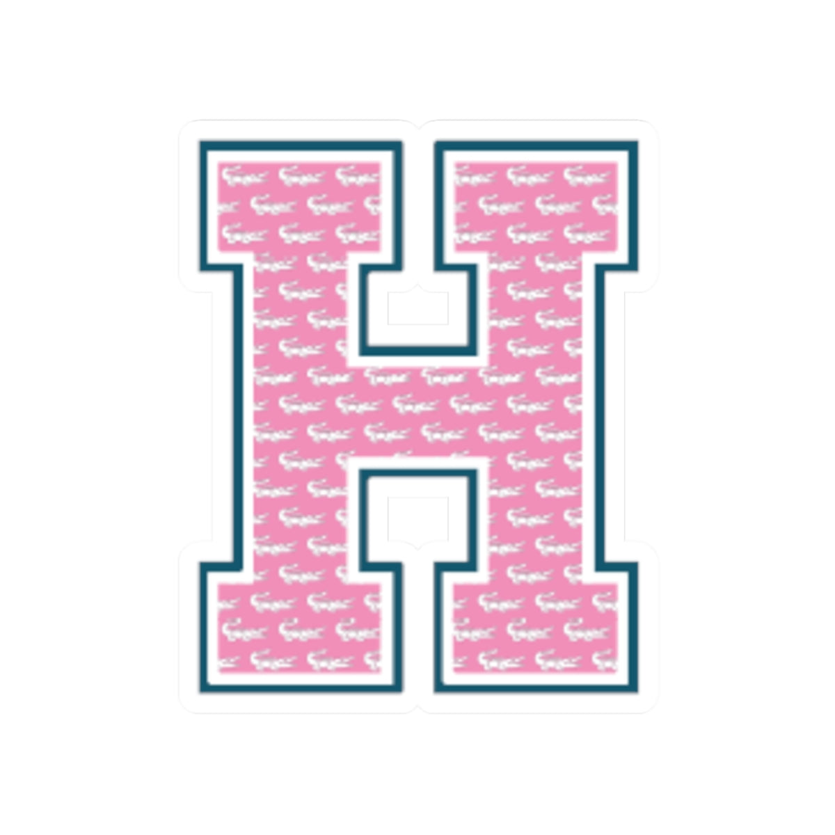 Preppy Letter H Kiss Cut Sticker