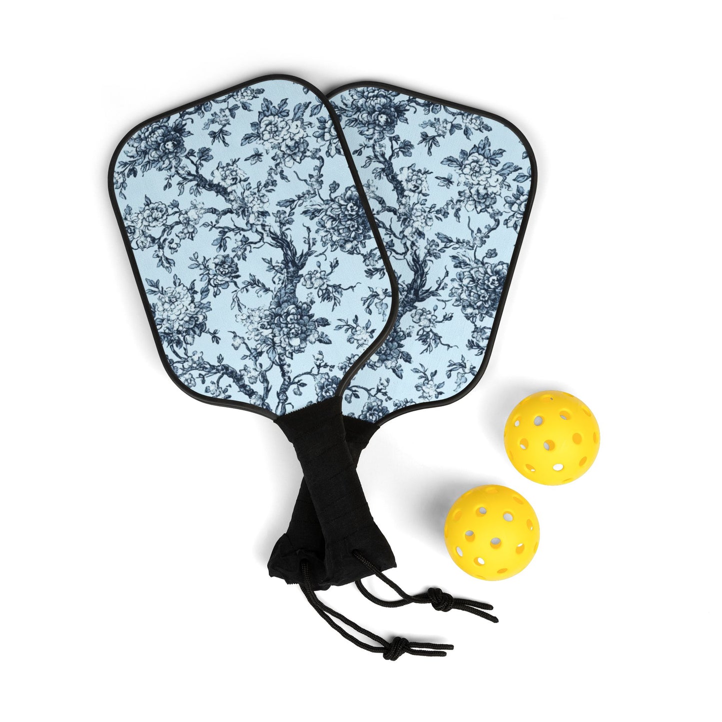 Blue Toile Pickleball Paddle Set