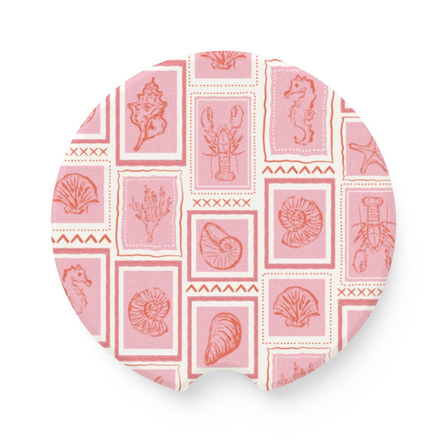 Marine Life Soapstone Car Coaster