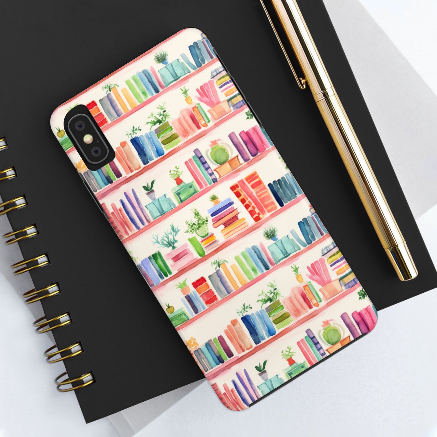 Colorful Bookshelf Tough Phone Cases