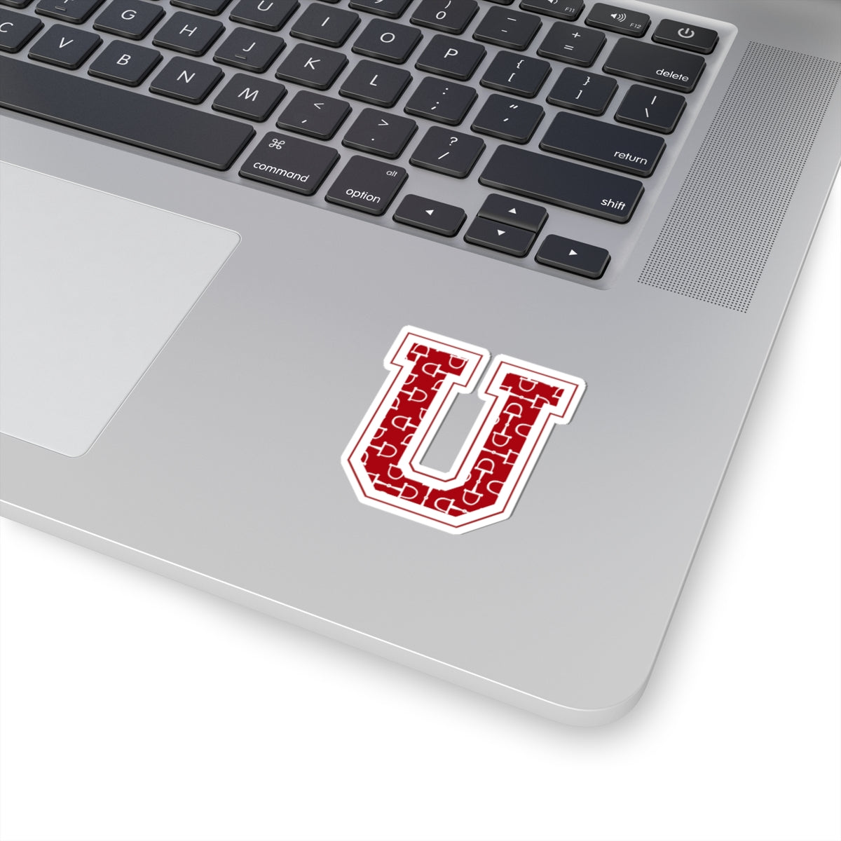 Equestrian Letter U Kiss Cut Sticker