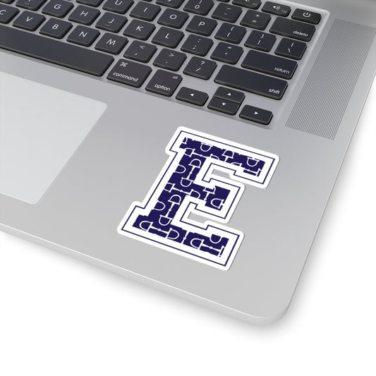 Equestrian Letter E Kiss Cut Sticker