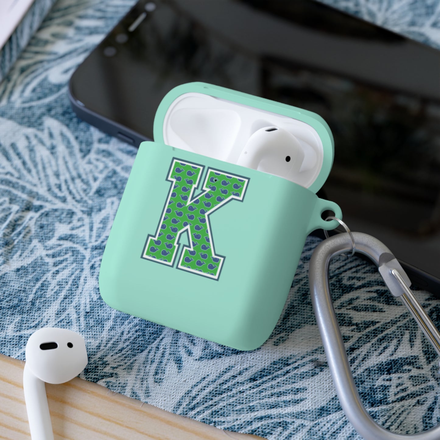 Preppy Letter K AirPods Case Cover