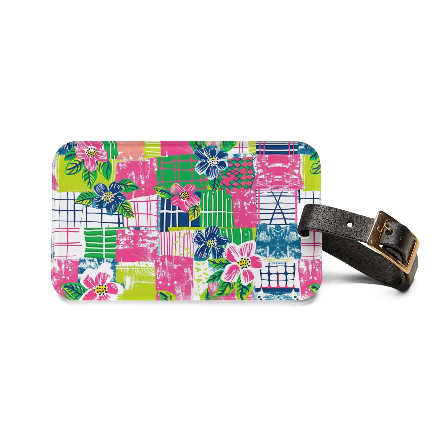 Tropical Madras Luggage Tag