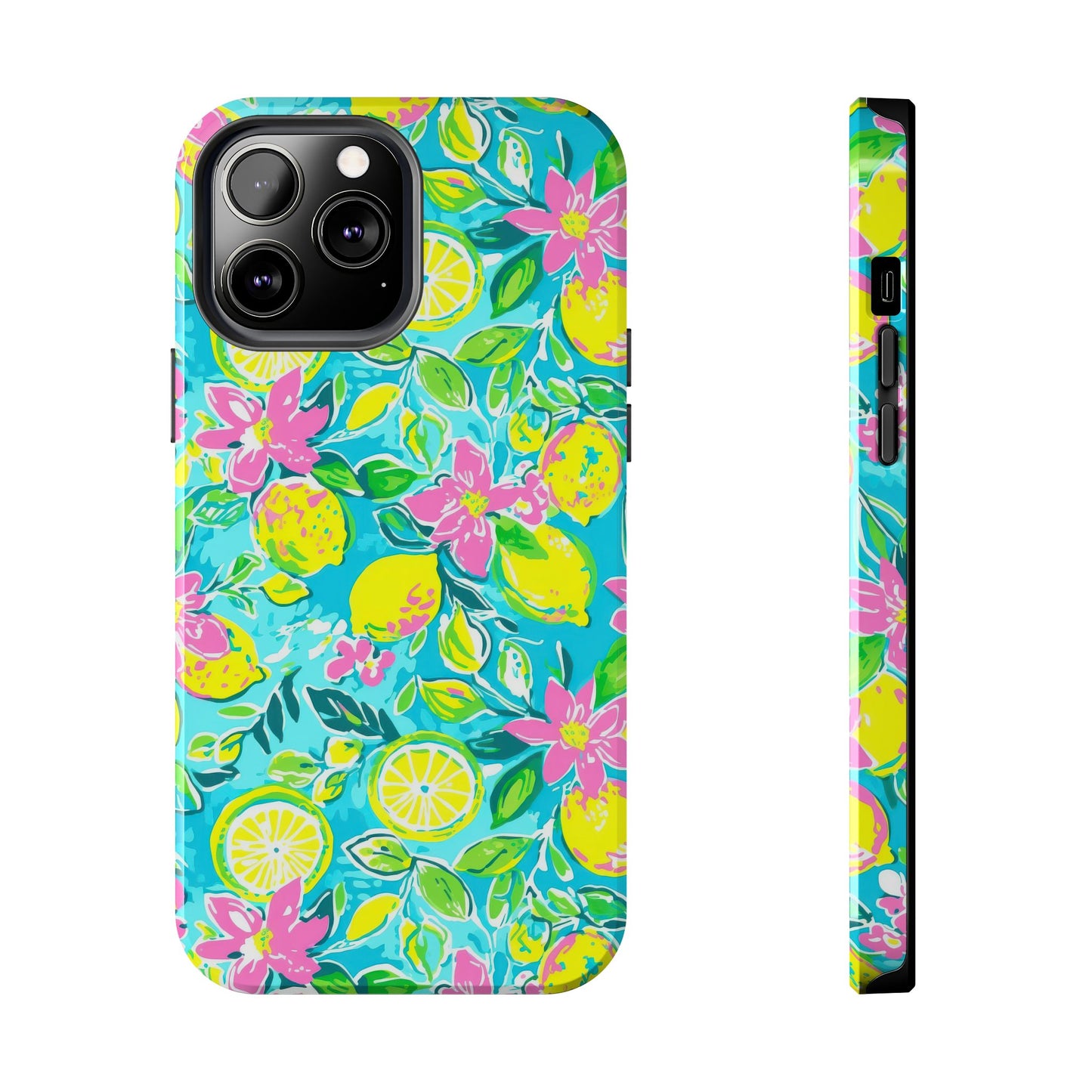 Lemon Floral Tough Phone Case