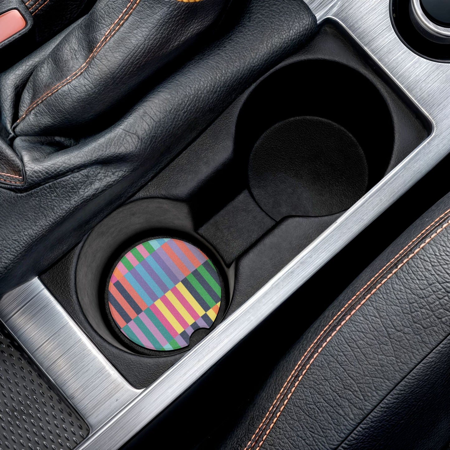 Color Blocks Soapstone Car Coaster