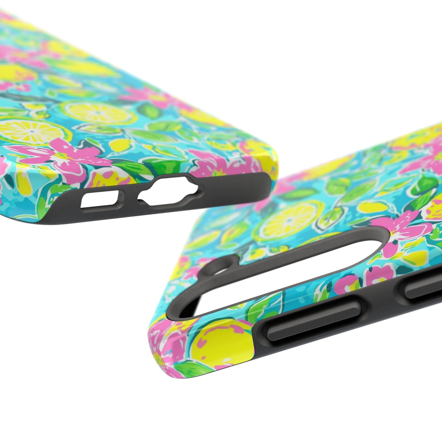 Lemon Floral Tough Phone Case