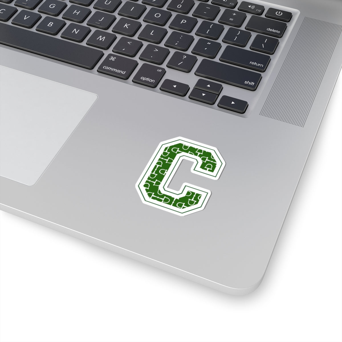 Equestrian Letter C Kiss Cut Sticker