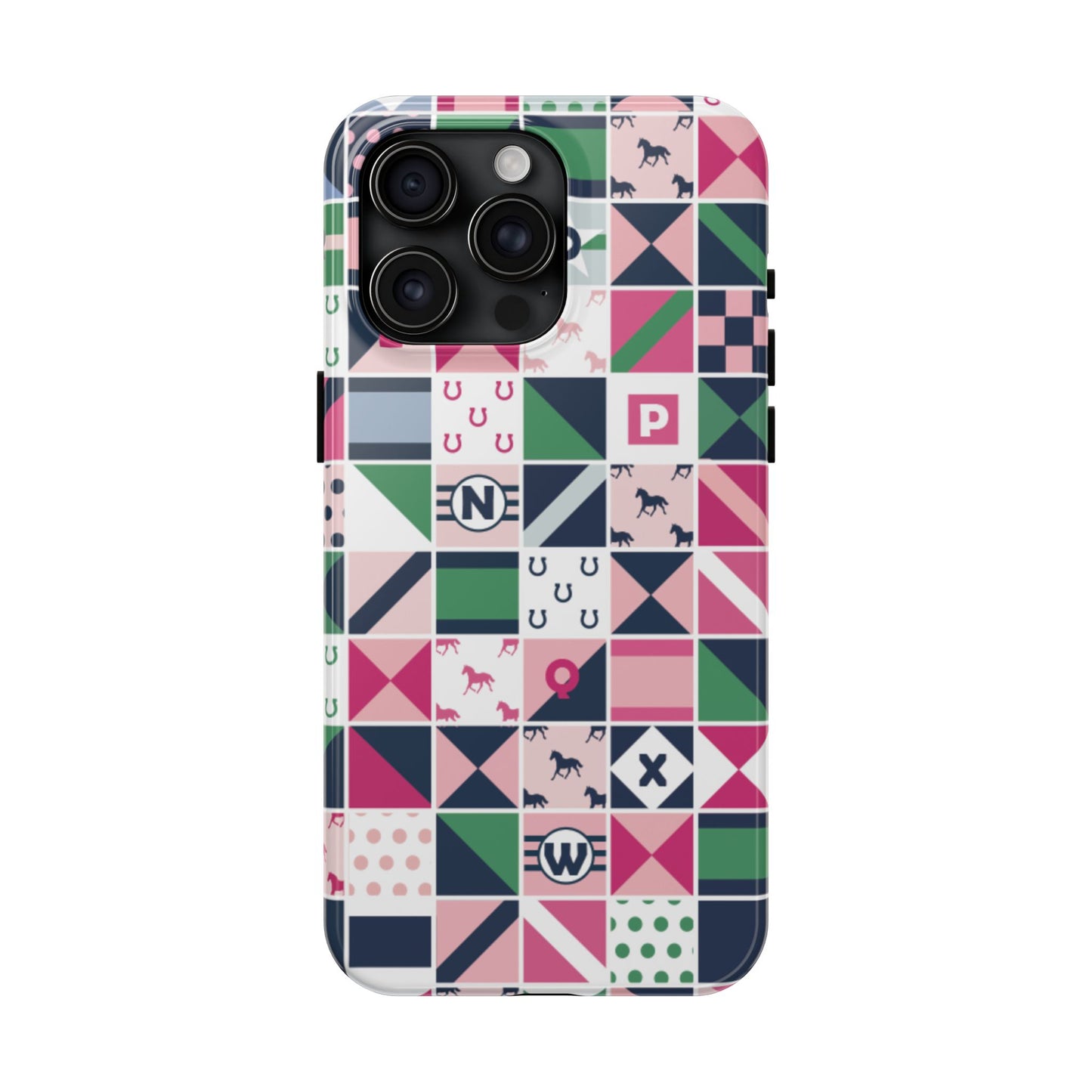 Equestrian Patchwork Tough Phone Case