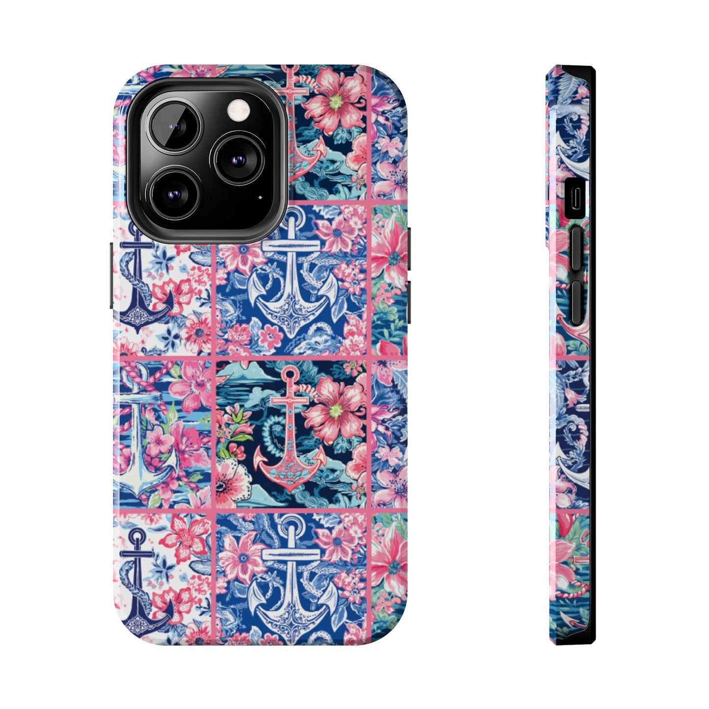 Floral Anchors Tough Phone Case