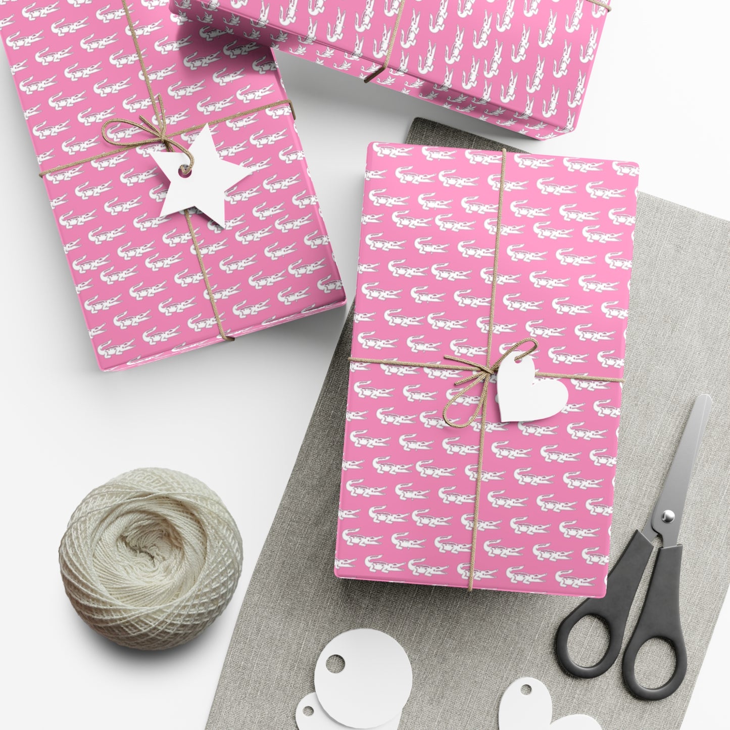 Pink Gator Gift Wrap