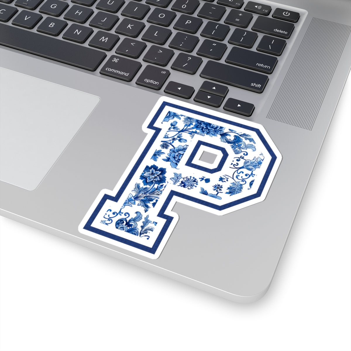 Chinoiserie Letter P Kiss Cut Sticker