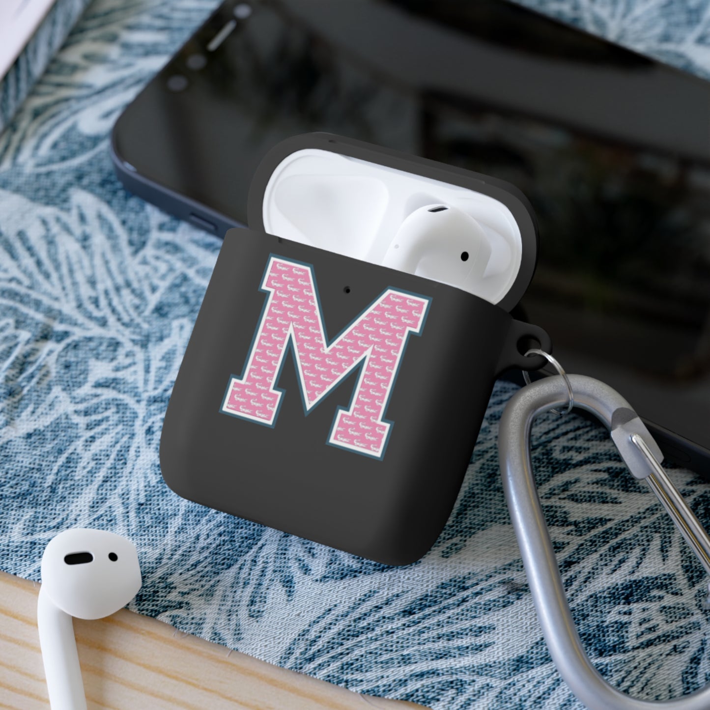 Preppy Letter M AirPods Case Cover