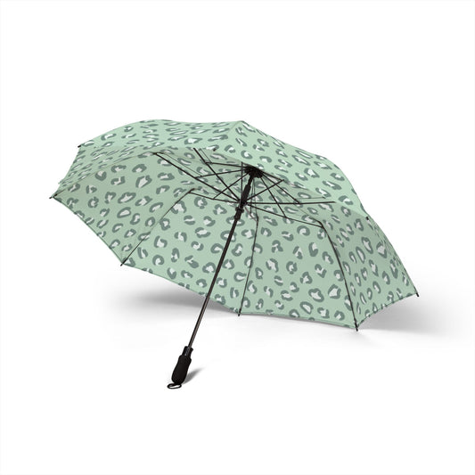 Pastel Leopard Semi-Automatic Foldable Umbrella