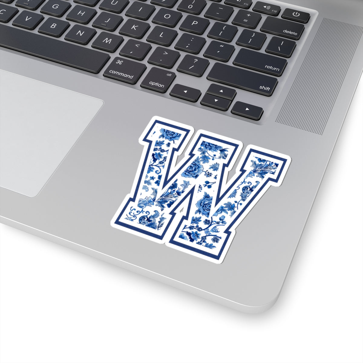 Chinoiserie Letter W Kiss Cut Sticker