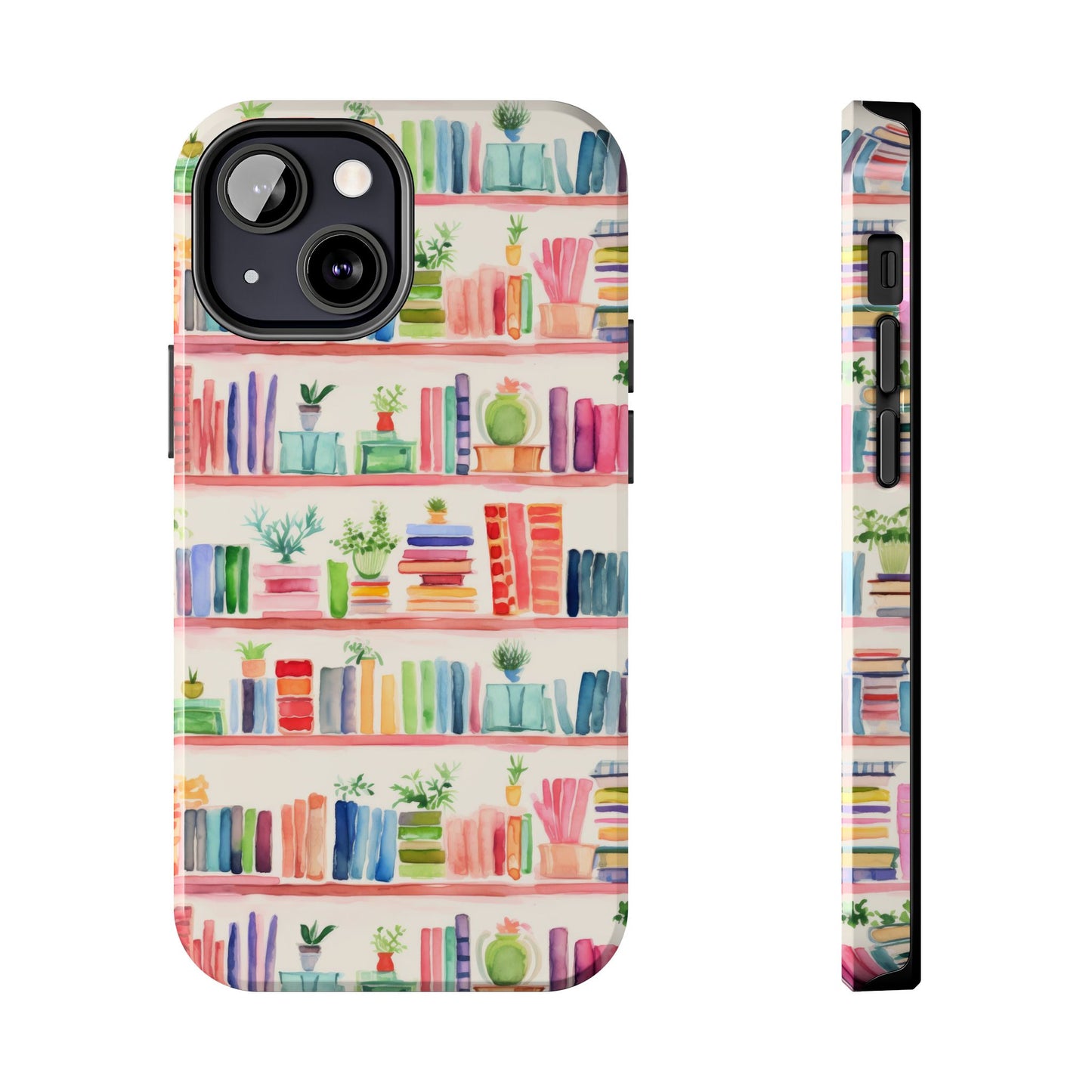 Colorful Bookshelf Tough Phone Cases