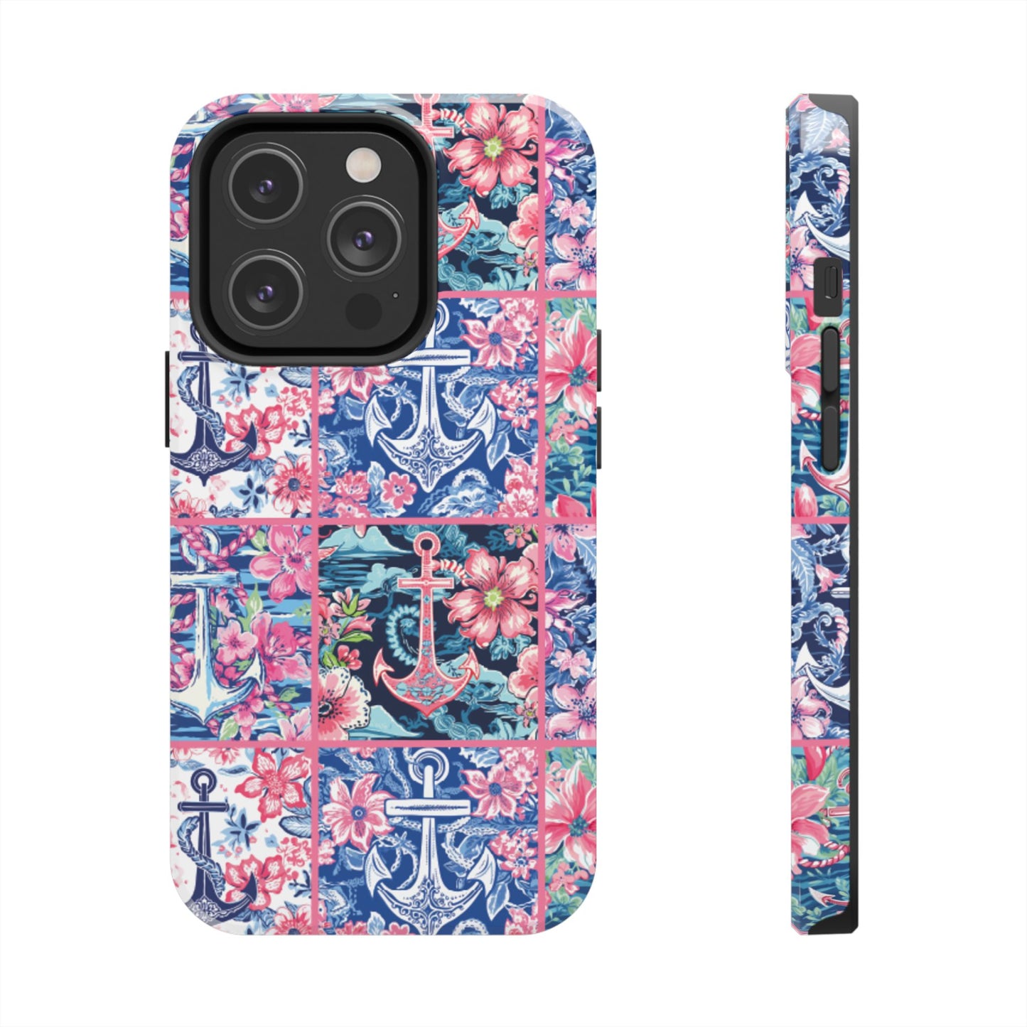 Floral Anchors Tough Phone Case