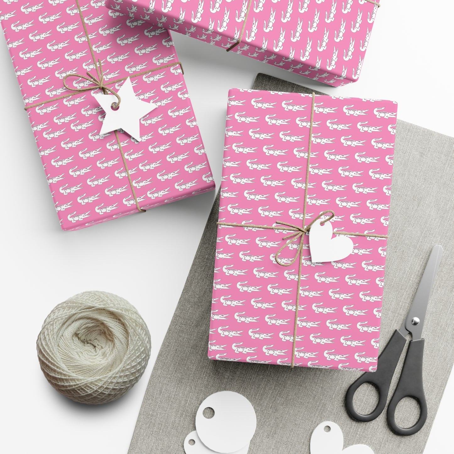 Pink Gator Gift Wrap