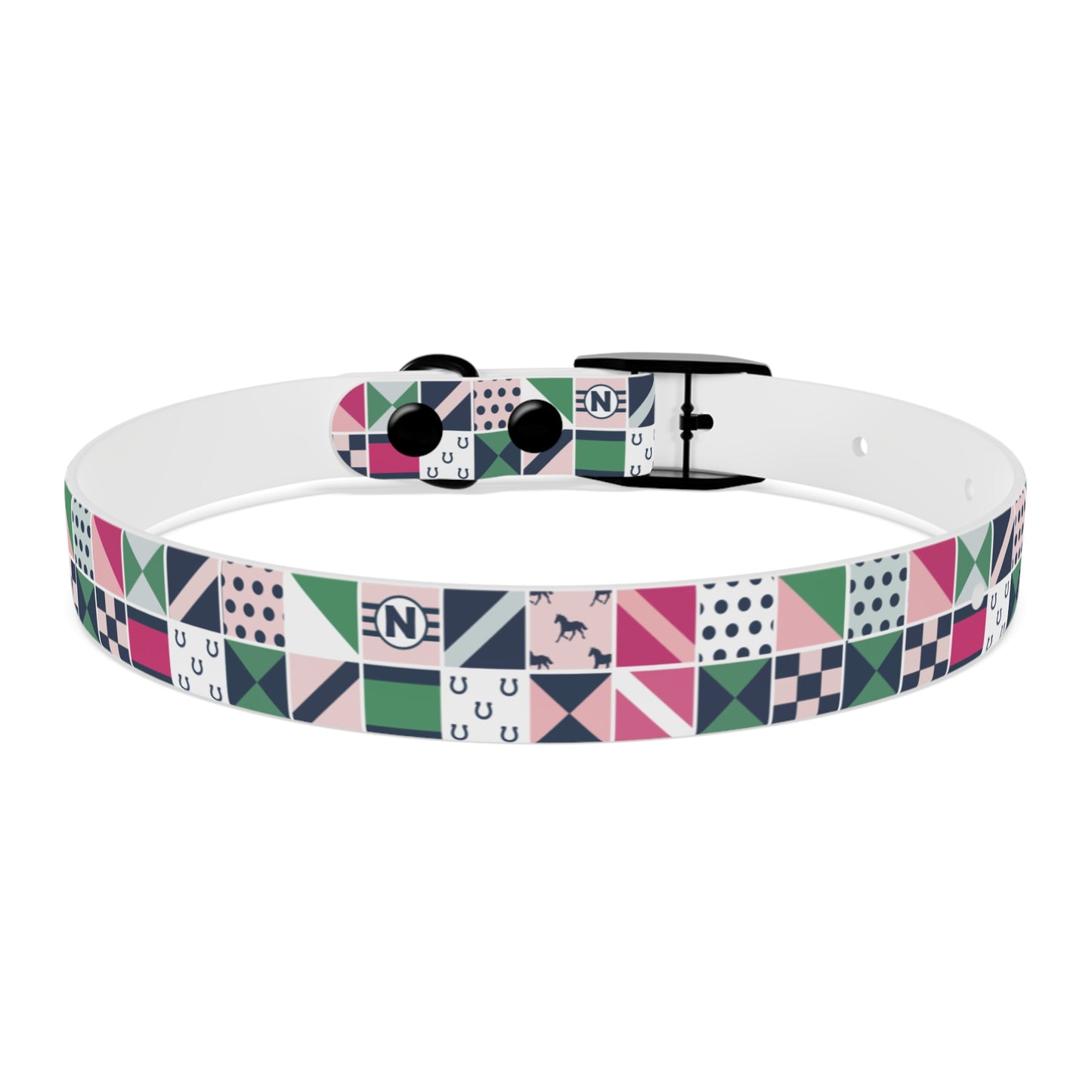 Equestrian Patchwork Dog Collar