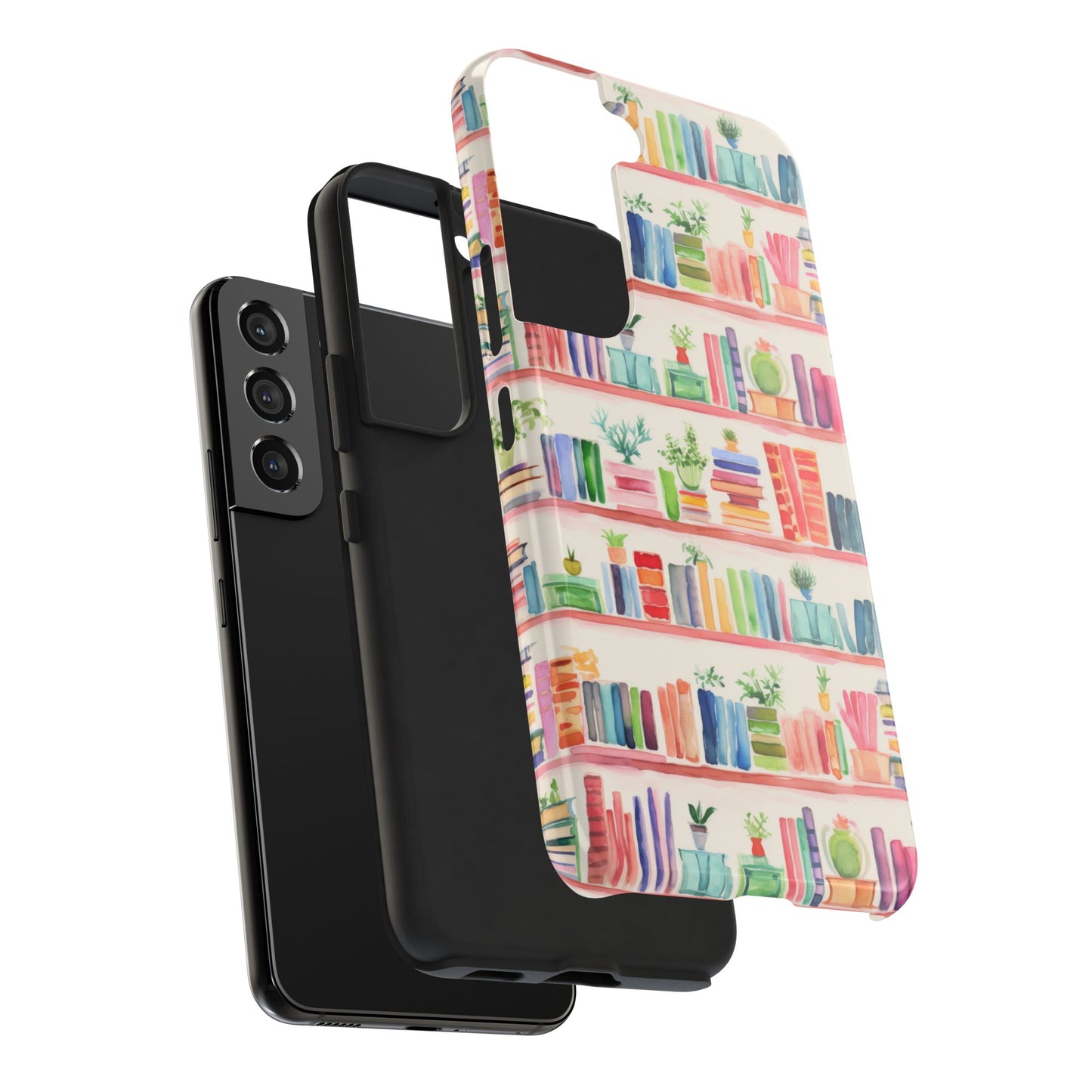 Colorful Bookshelf Tough Phone Cases