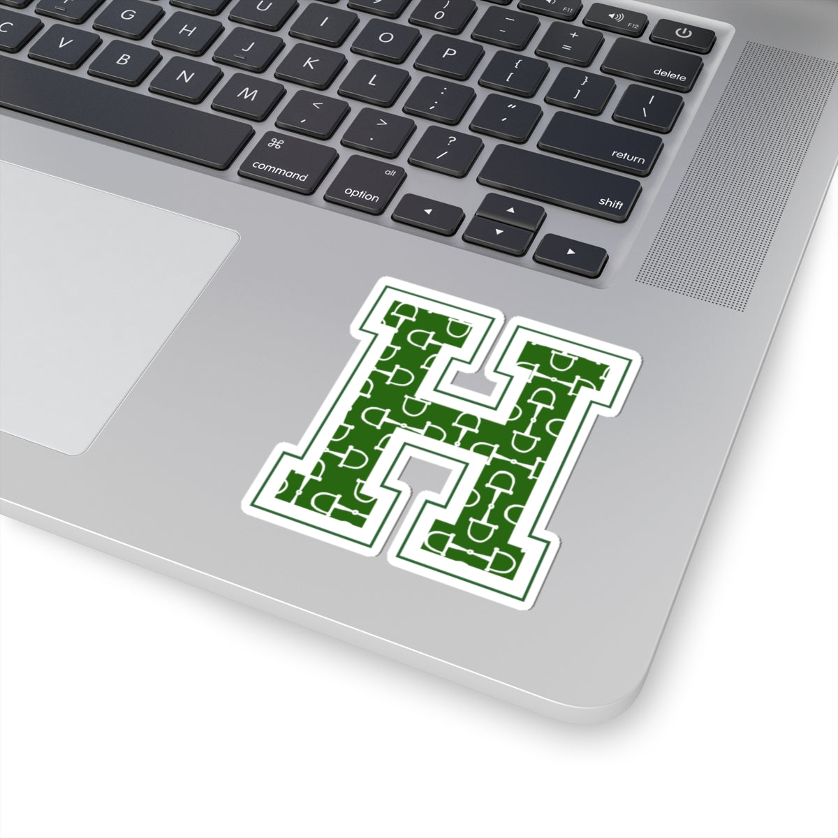 Equestrian Letter H Kiss Cut Sticker