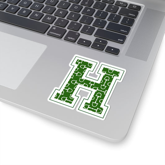 Equestrian Letter H Kiss Cut Sticker