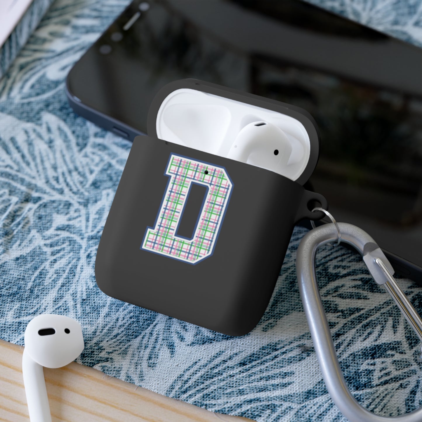 Preppy Letter D AirPods Case Cover