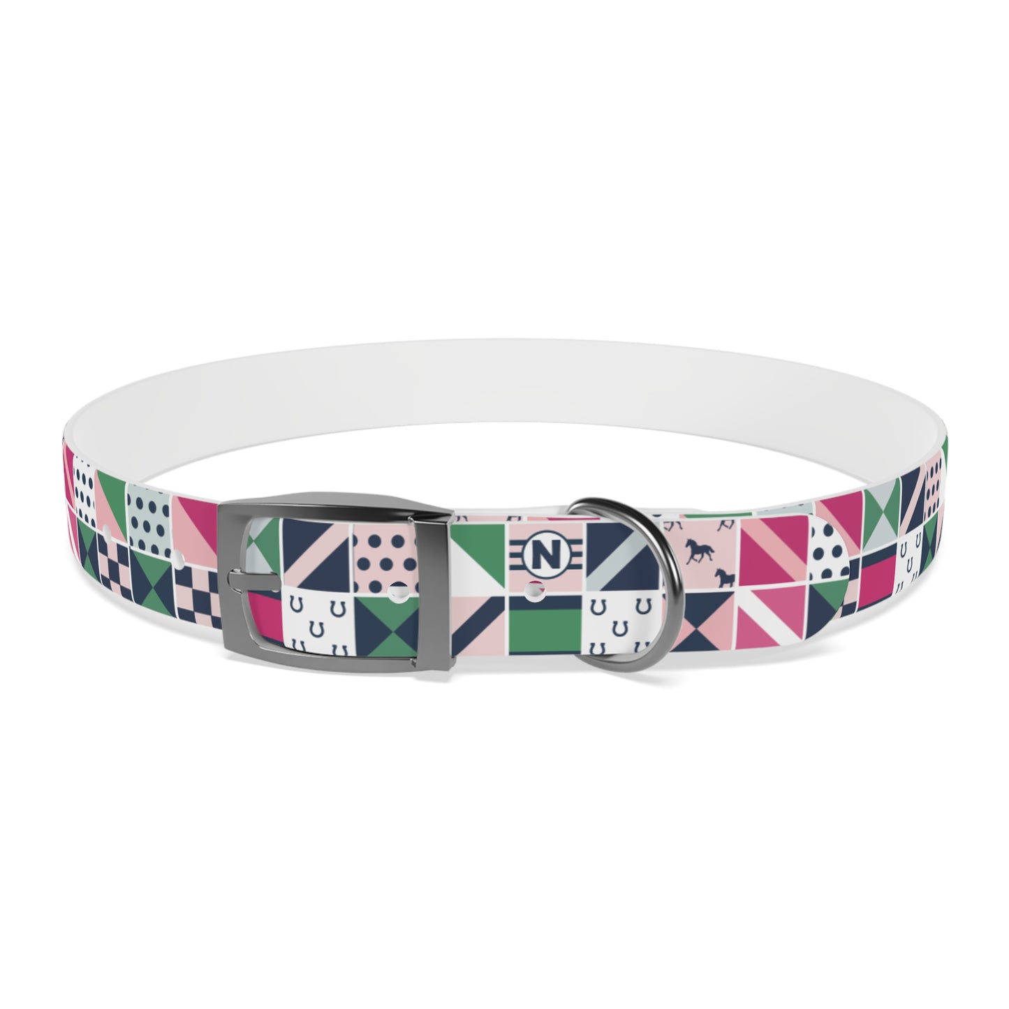 Equestrian Patchwork Dog Collar