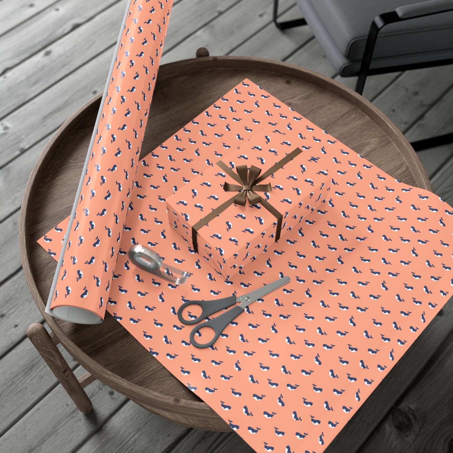 Whimsical Whale Gift Wrap Papers
